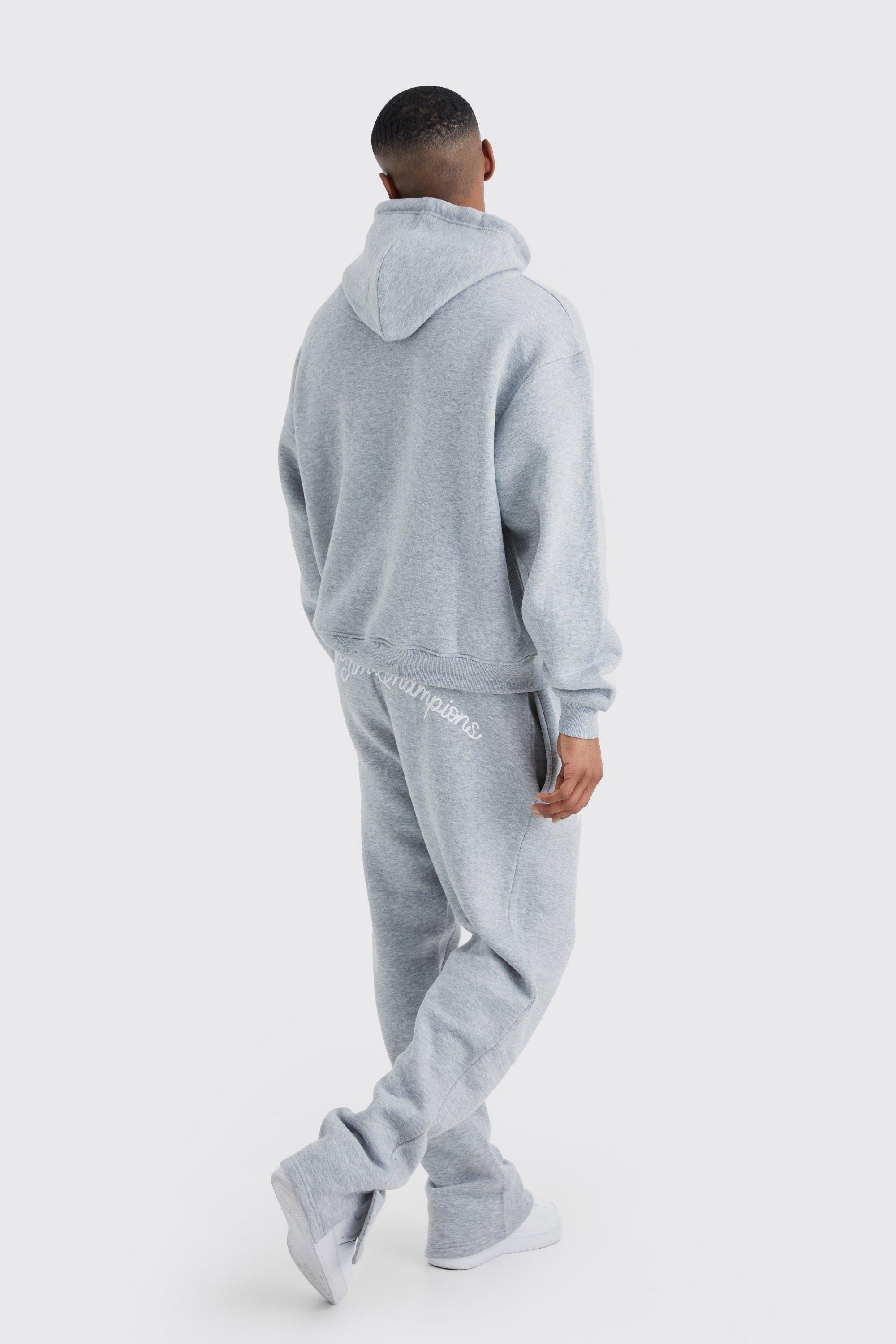 Oversized Boxy Split Hem Homme Tracksuit boohoo